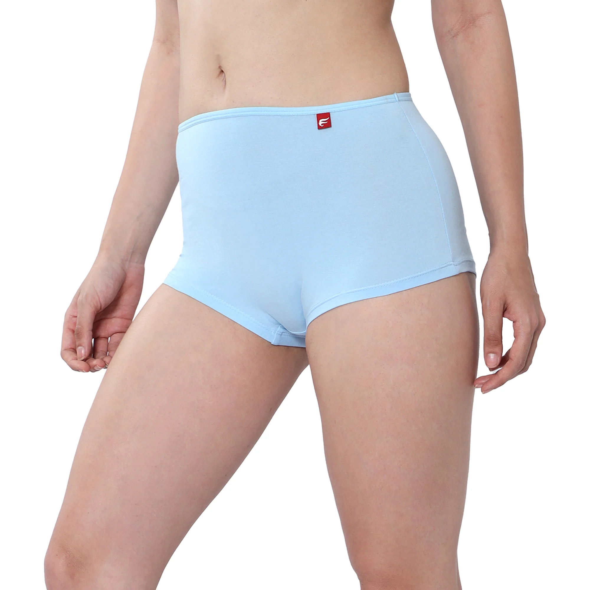 Women Blue Midrise Comfort Boyshorts - Image 3