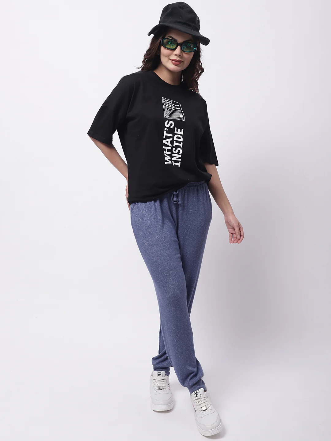 Women Blue Viscose Pants - Image 2