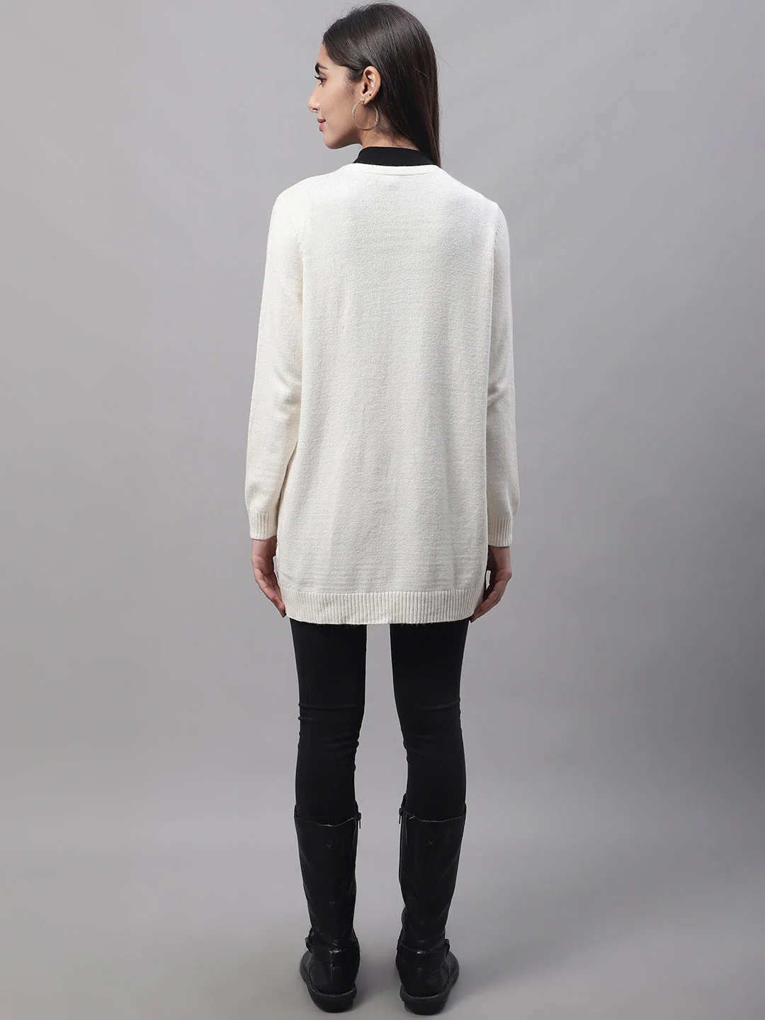 Women Cream Open Shrug - Image 5