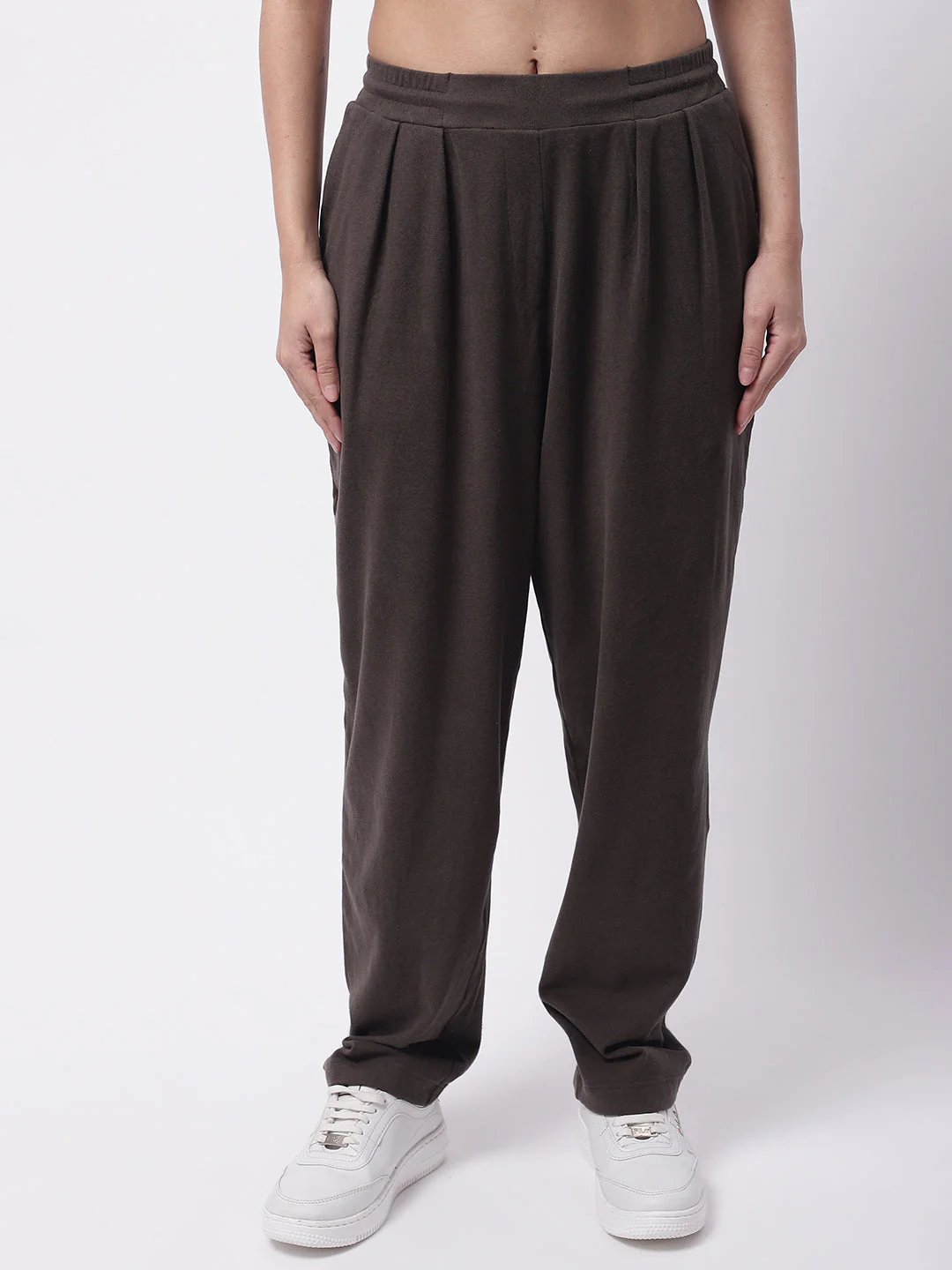 Women Dark Green Viscose Pants - Image 5