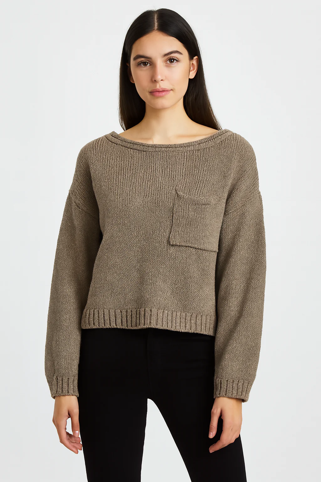 Women Green Acrylic Knitted Sweater - Image 4