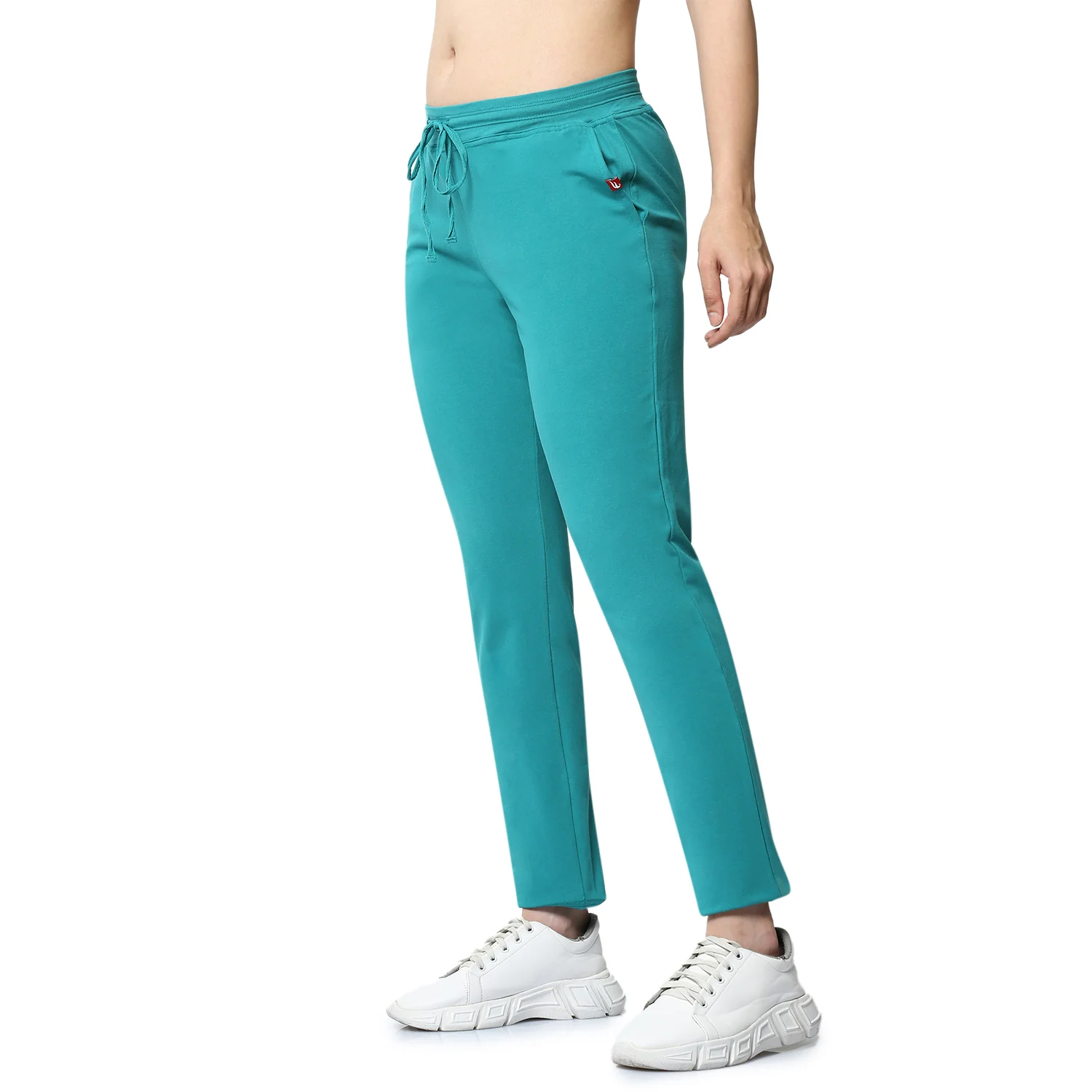 Women Green Ankle Length Track Pant - Image 4