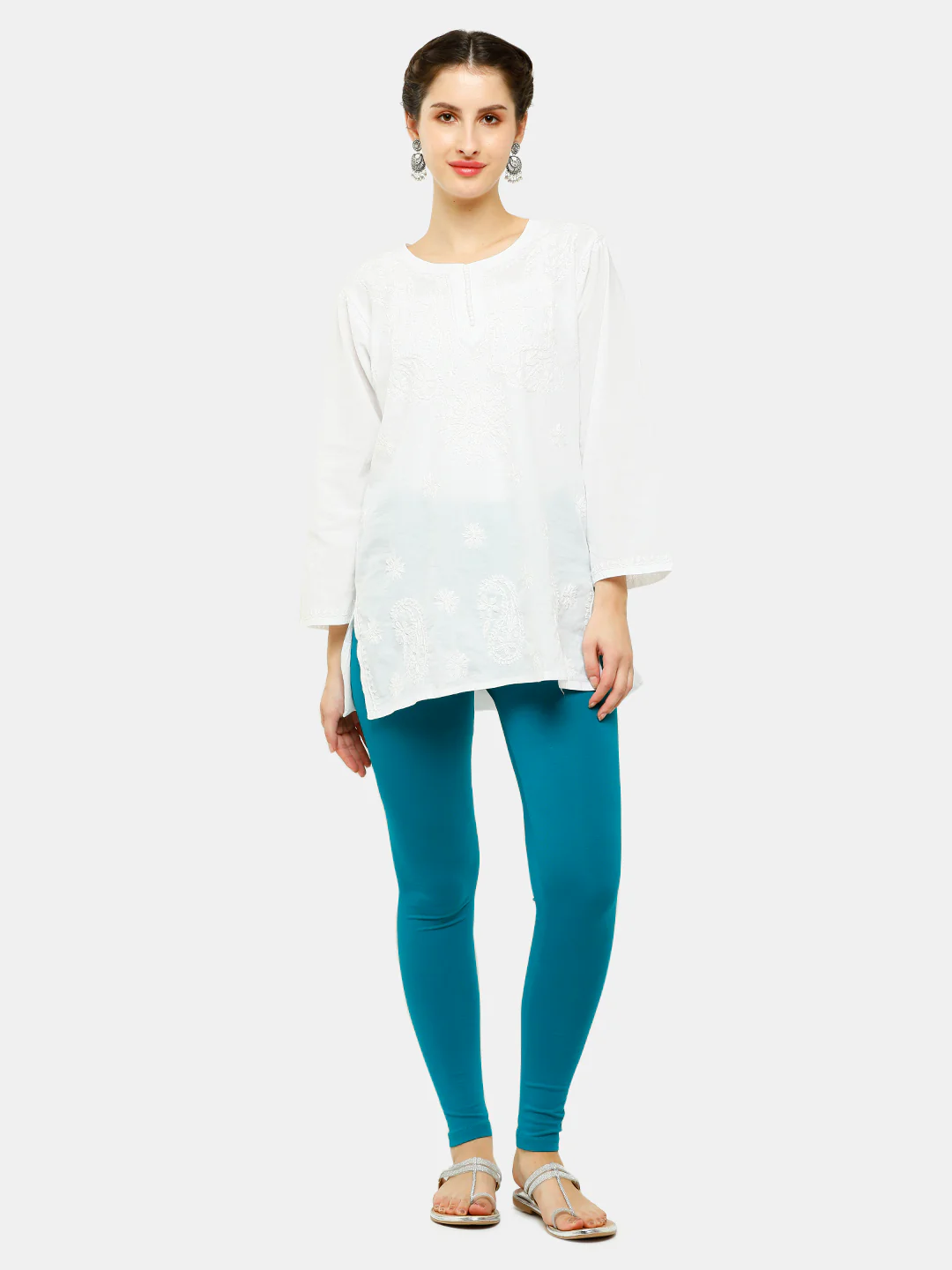 Women Green Casual Leggings