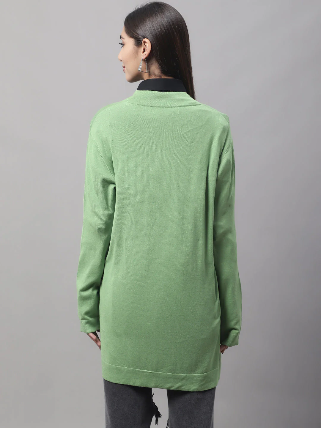 Women Green Open Shrug - Image 4