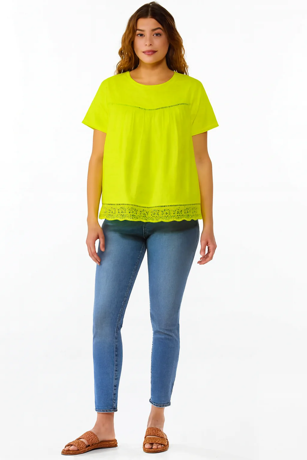 Women Green Solid Cotton Top - Image 5