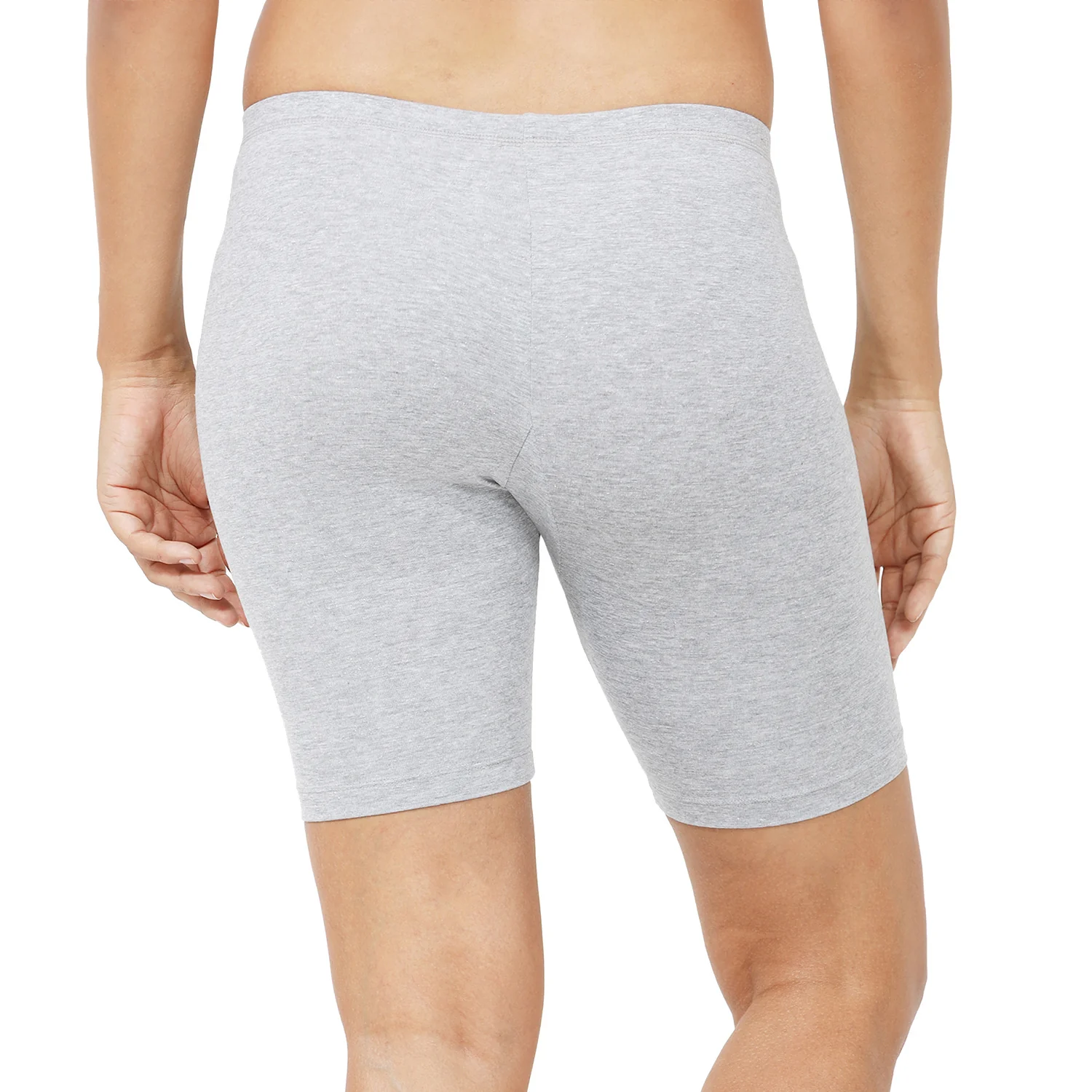 Women Grey Thigh Length Cycling Shorts - Image 2
