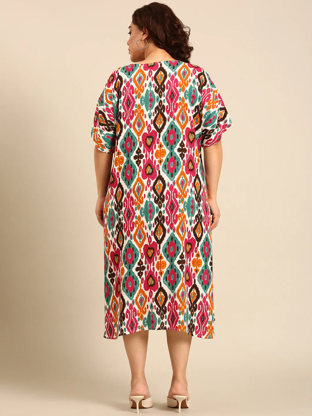 Women Ikkat Printed Maxi Dress - Image 2
