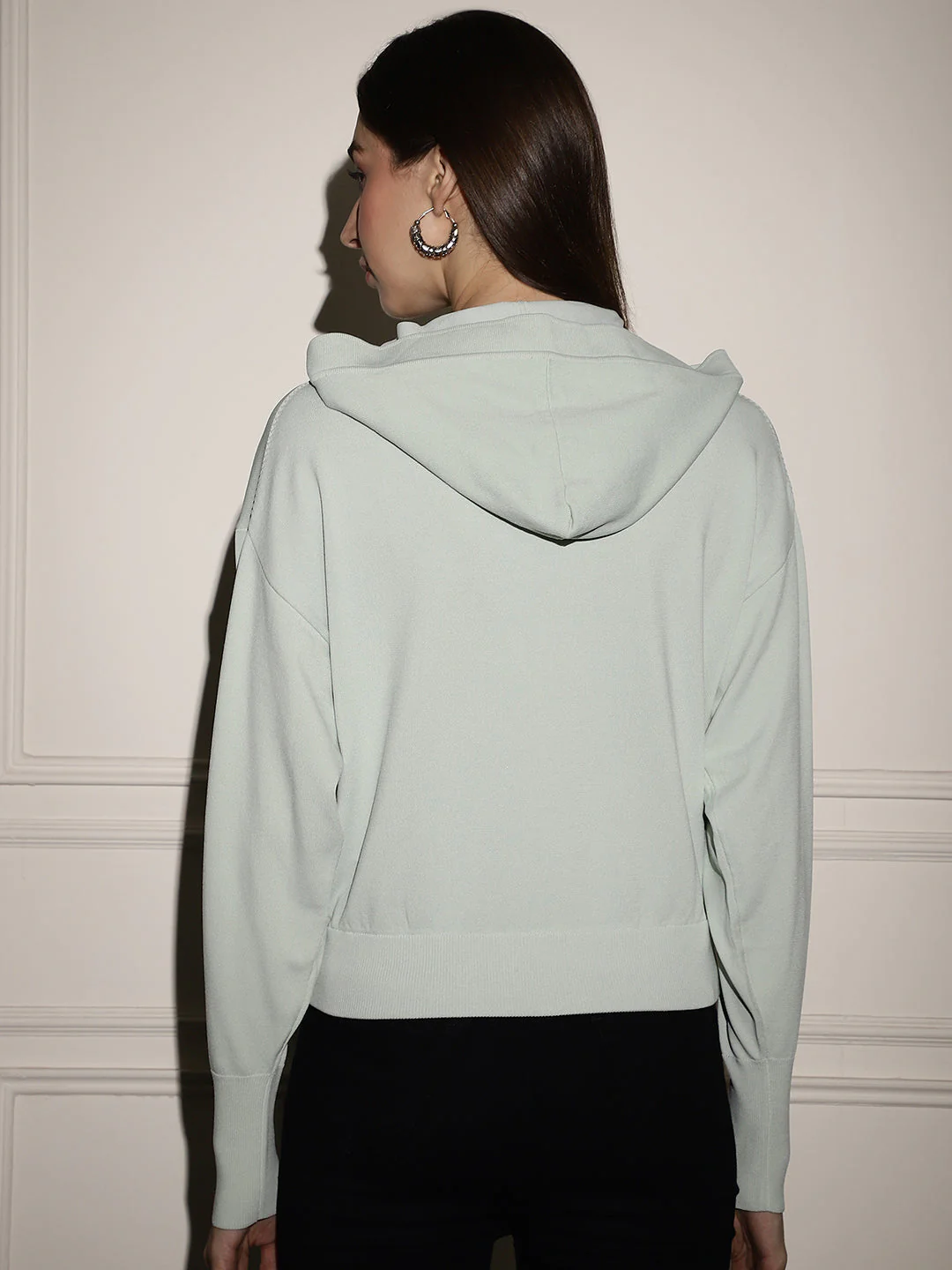 Women Light Green Hoodie - Image 5