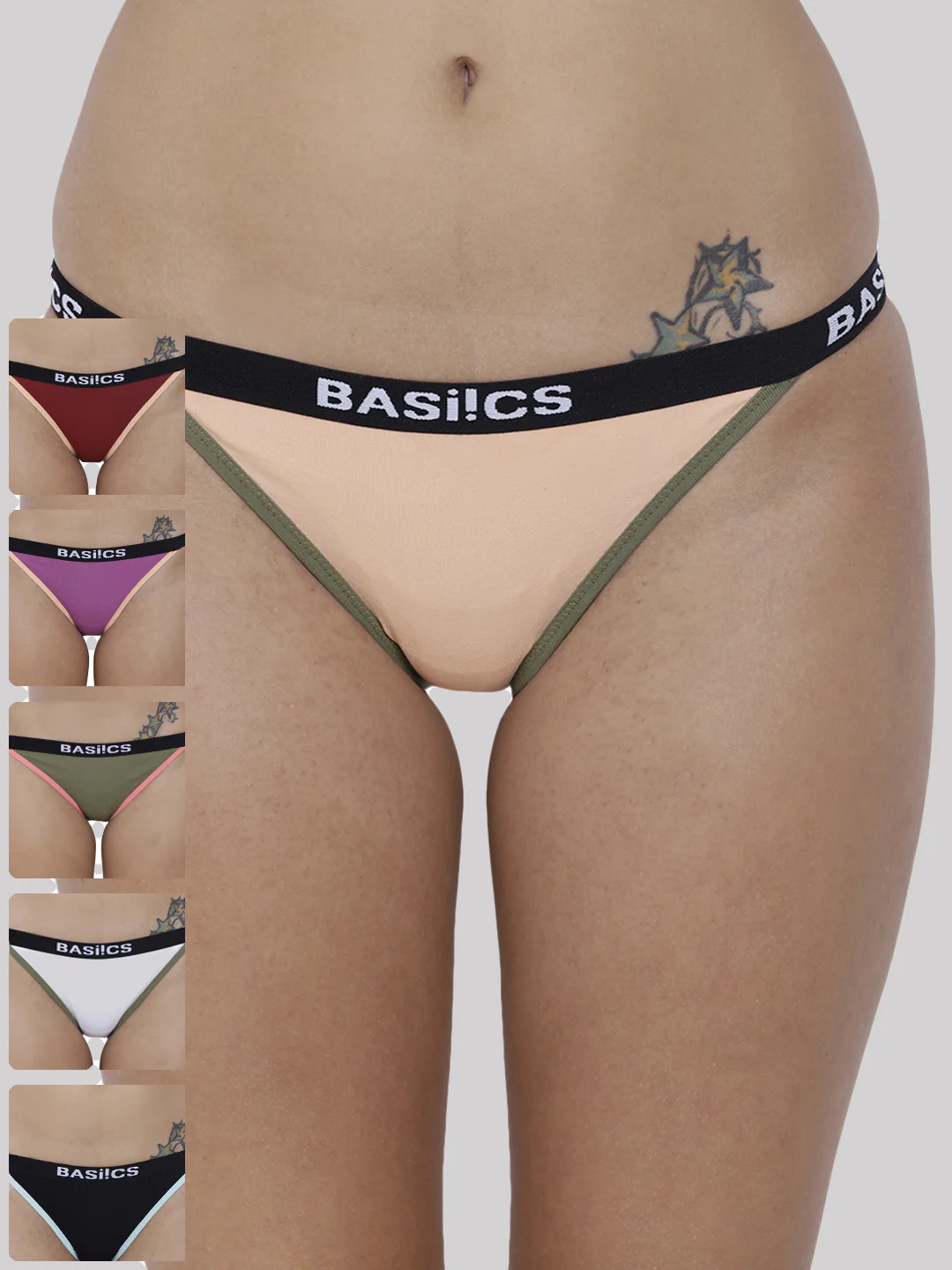Women Moda Fashionable Brief Panty Pack of 6