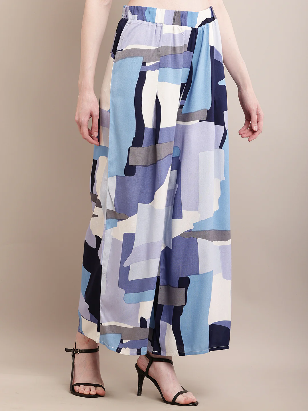 Women Multicolour Flared Palazzo - Image 3