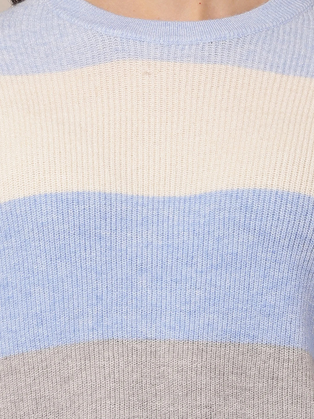 Women Multicolour Striped Viscose Sweater - Image 5