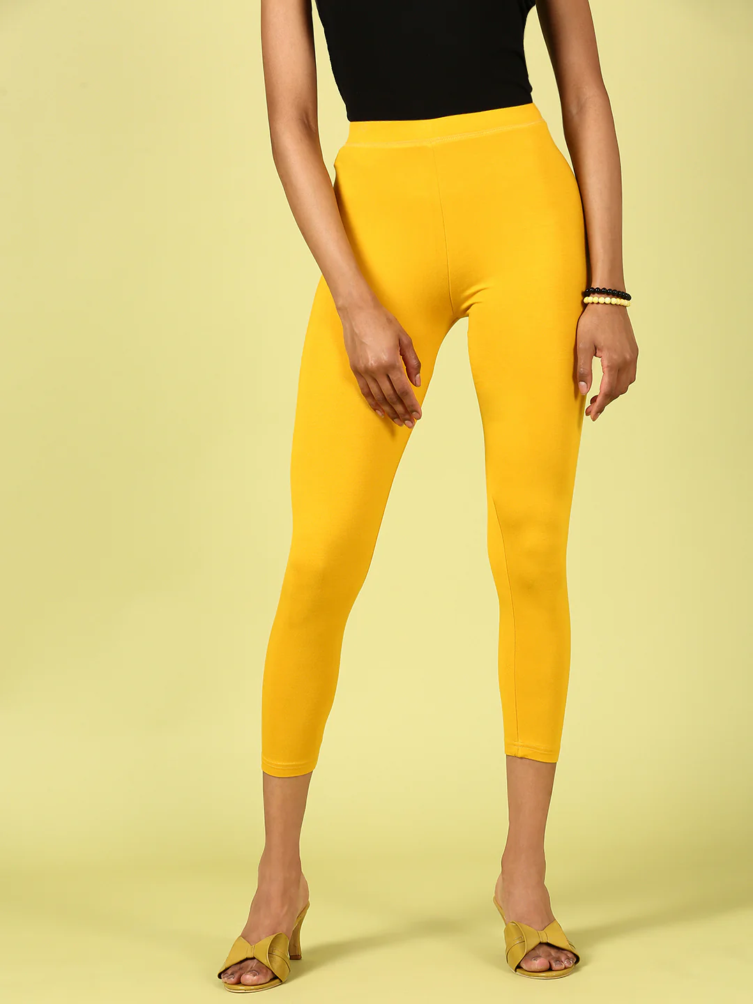 Women Mustard Casual Leggings