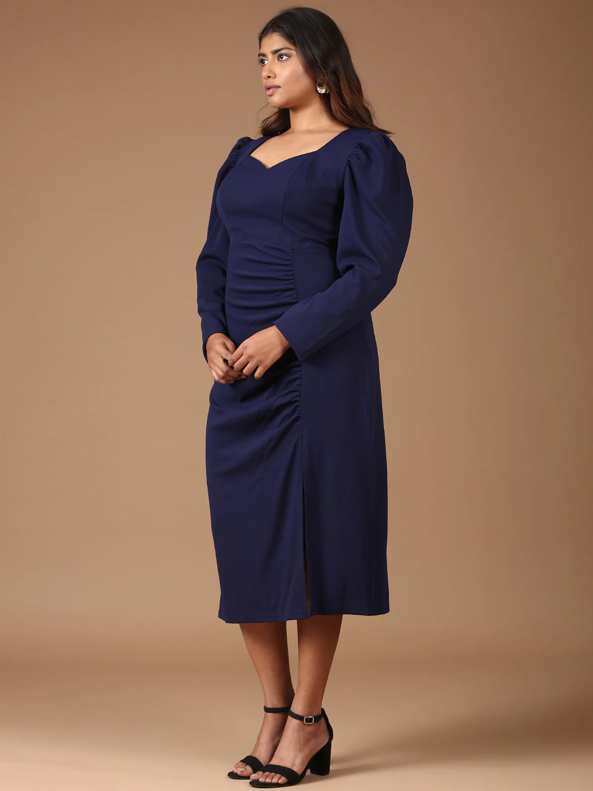 Women Navy Bodycon Dress - Image 2