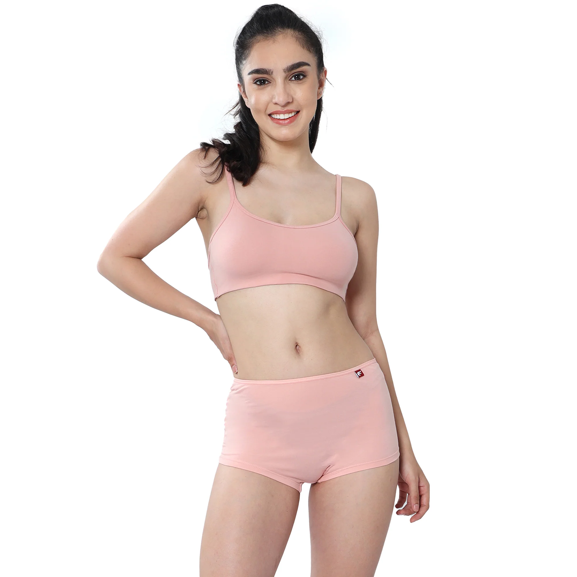 Women Peach Midrise Comfort Boyshorts - Image 5
