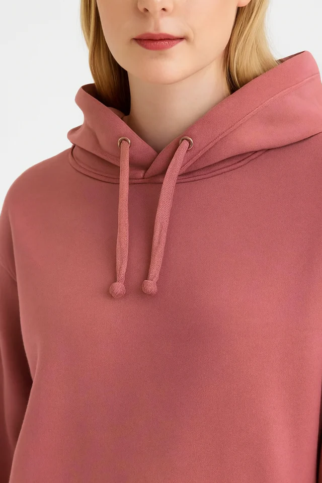 Women Peach Solid Pullover Sweatshirt - Image 4