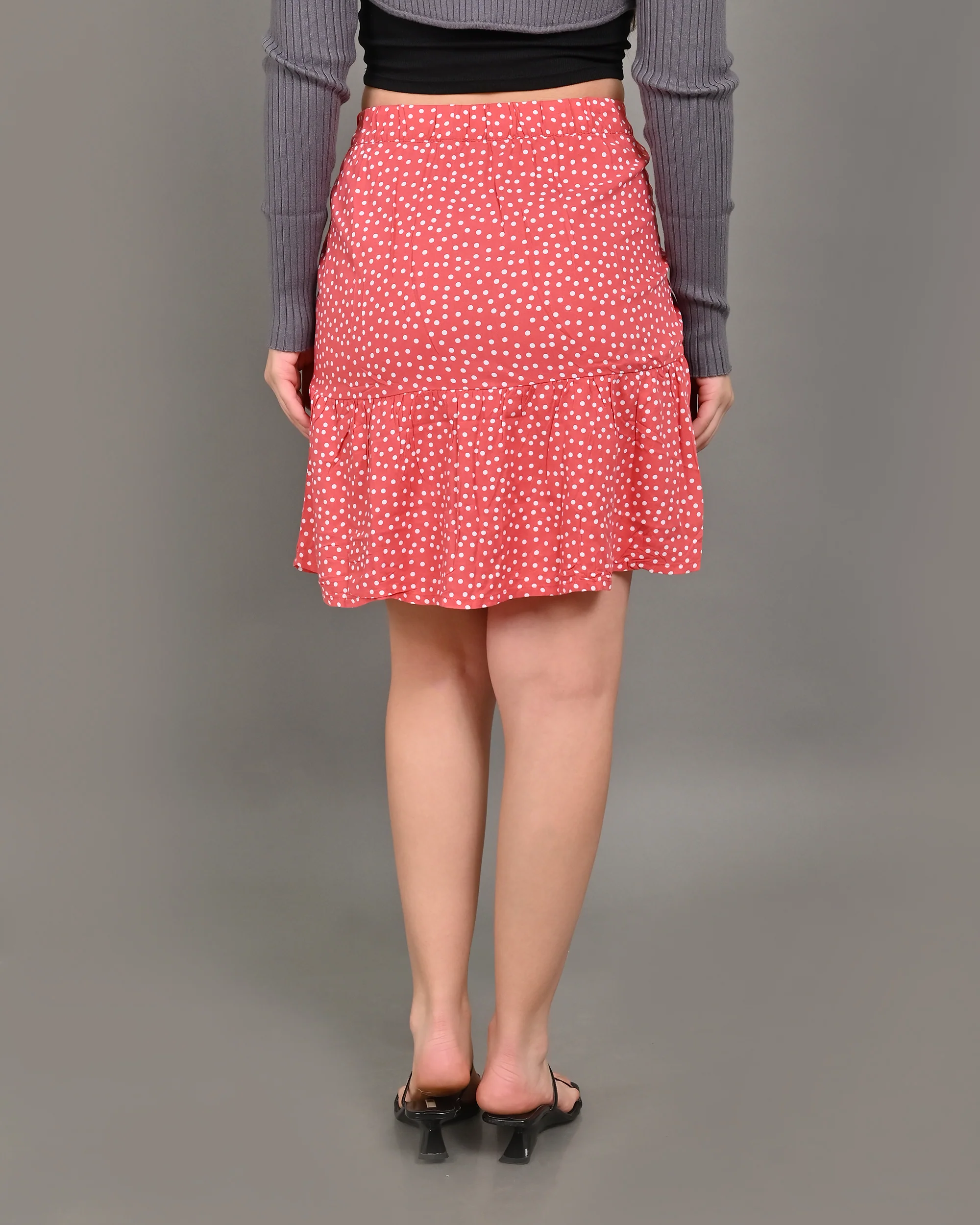 Women Pink Floral A Line Mini Skirt - Image 4