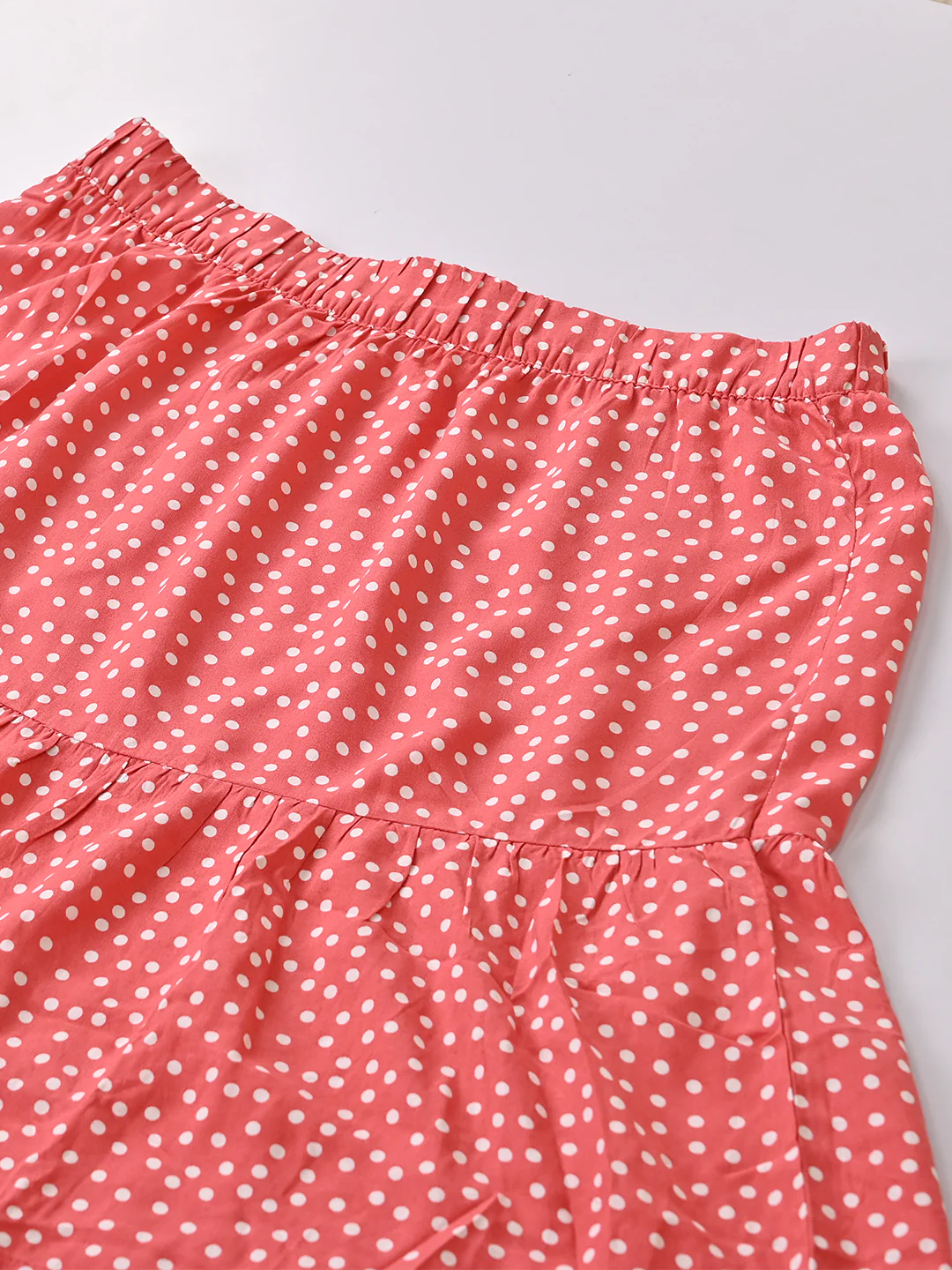 Women Pink Floral A Line Mini Skirt - Image 5