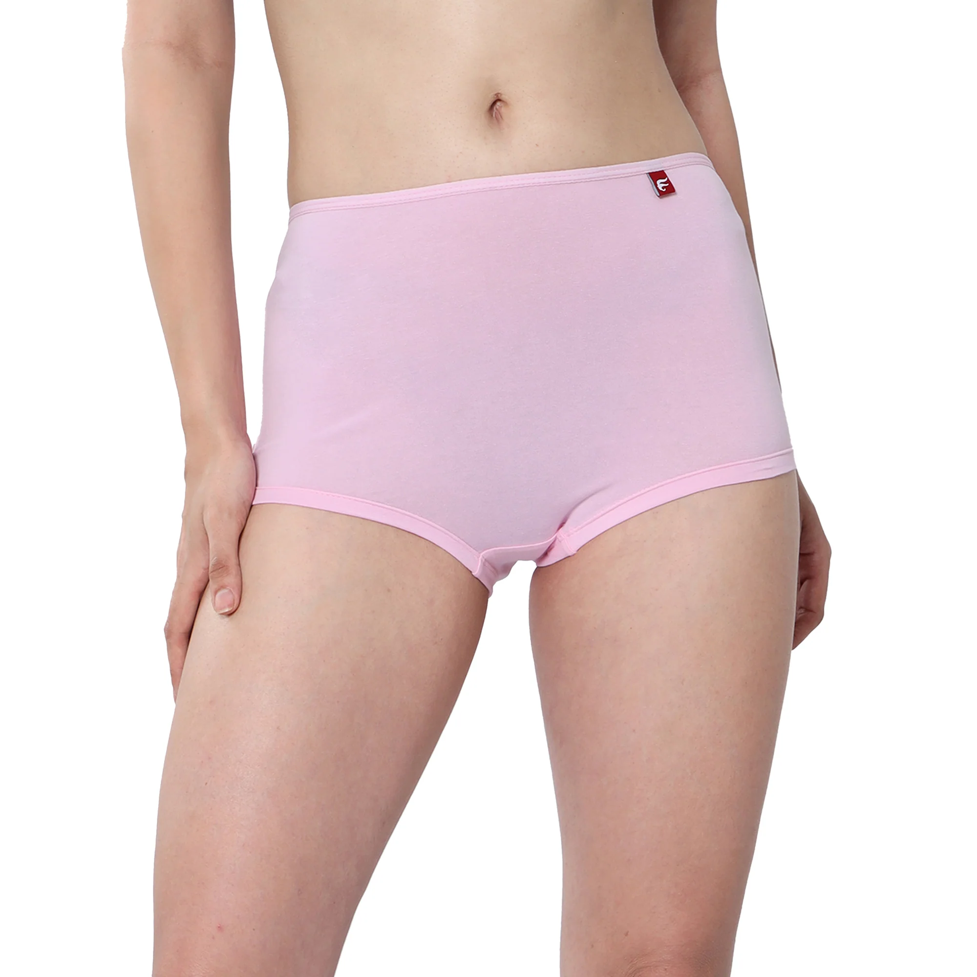 Women Pink Midrise Comfort Boyshorts