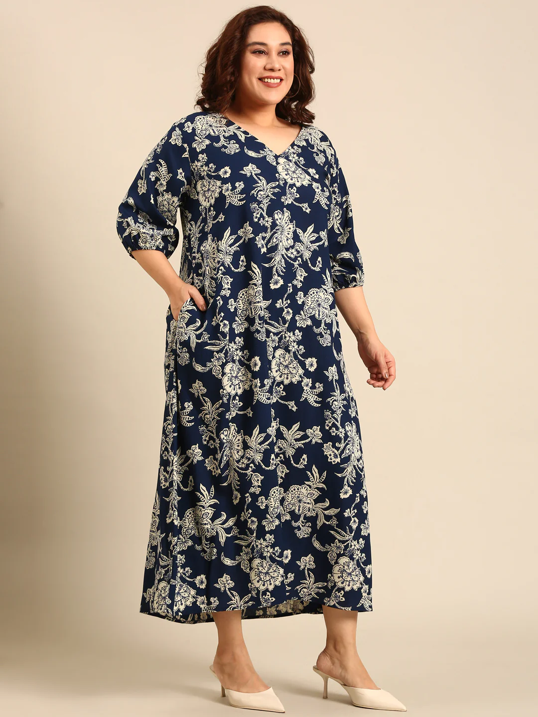 Women Printed Viscose Maxi Dress - Image 5