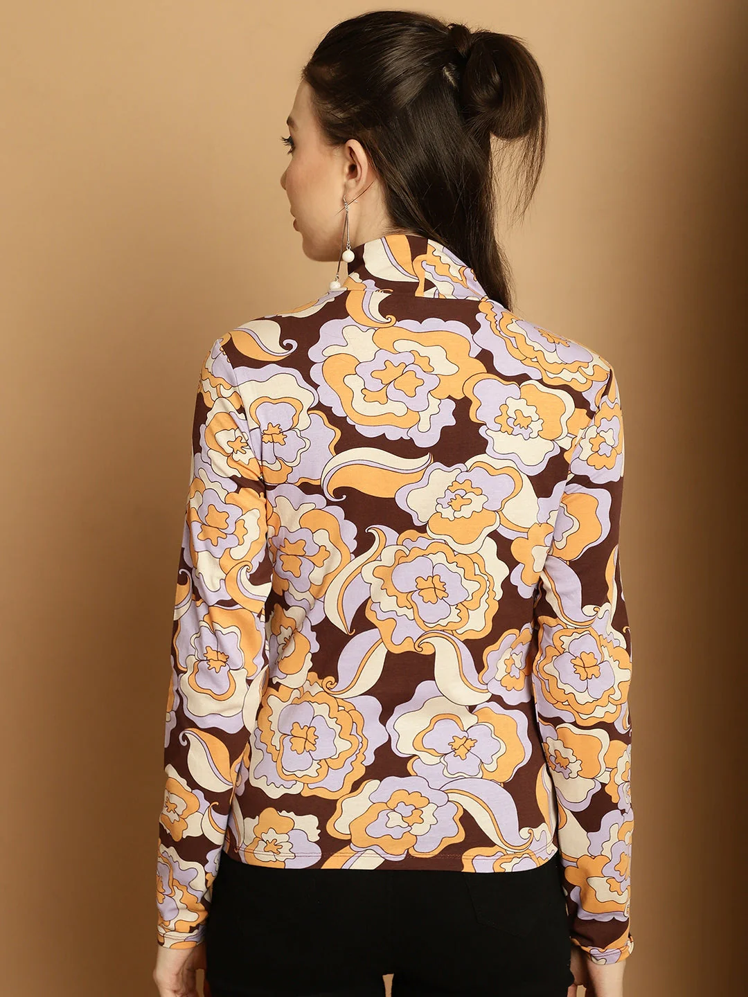 Women Purple High Neck Top - Image 4