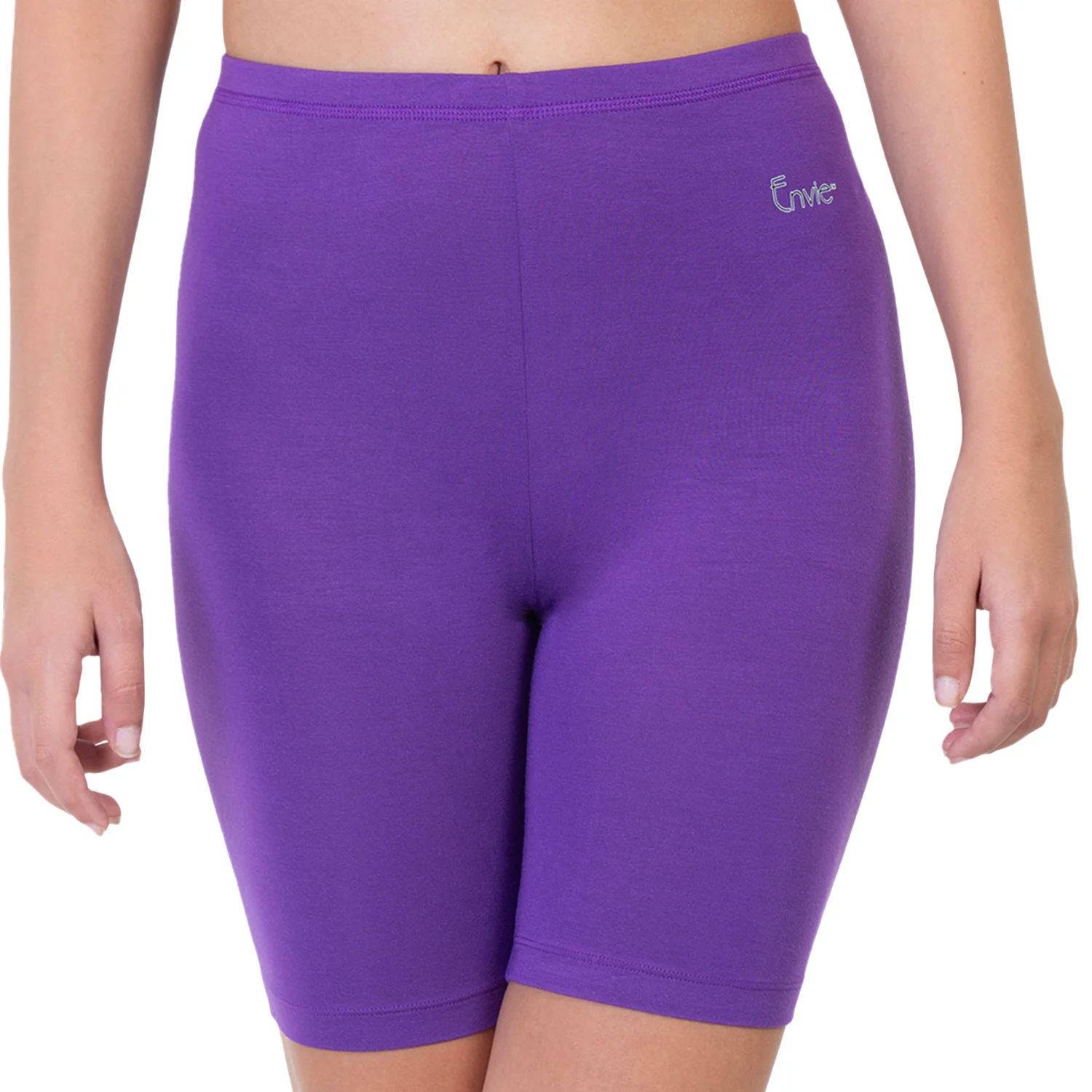 Women Purple Thigh Length Cycling Shorts - Image 4