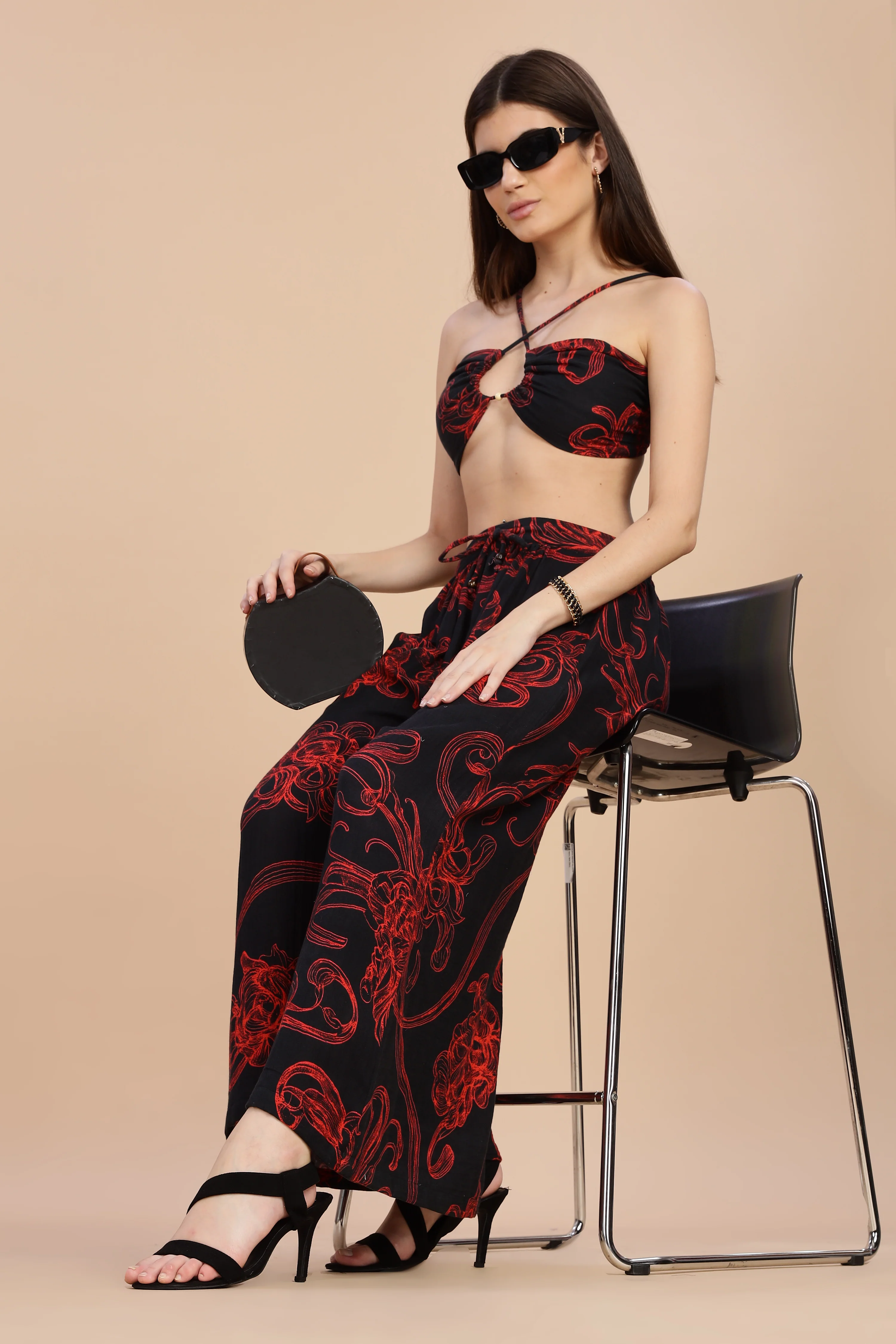Women Raging Bloom Gauge Cotton Co-Ord Set - Image 7