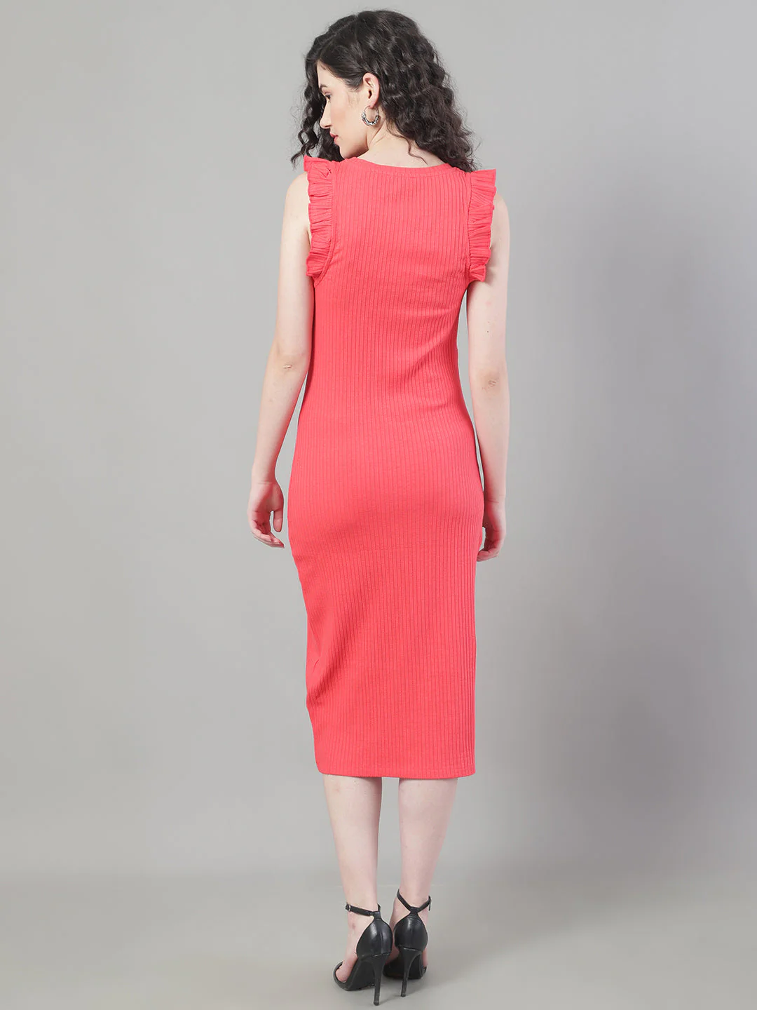 Women Red Bodycon Dress - Image 2