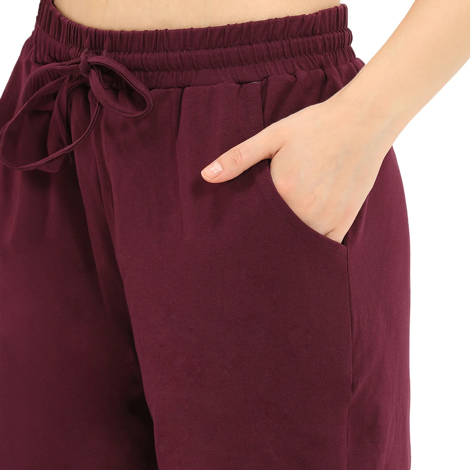 Women Red Thigh Length Shorts - Image 5