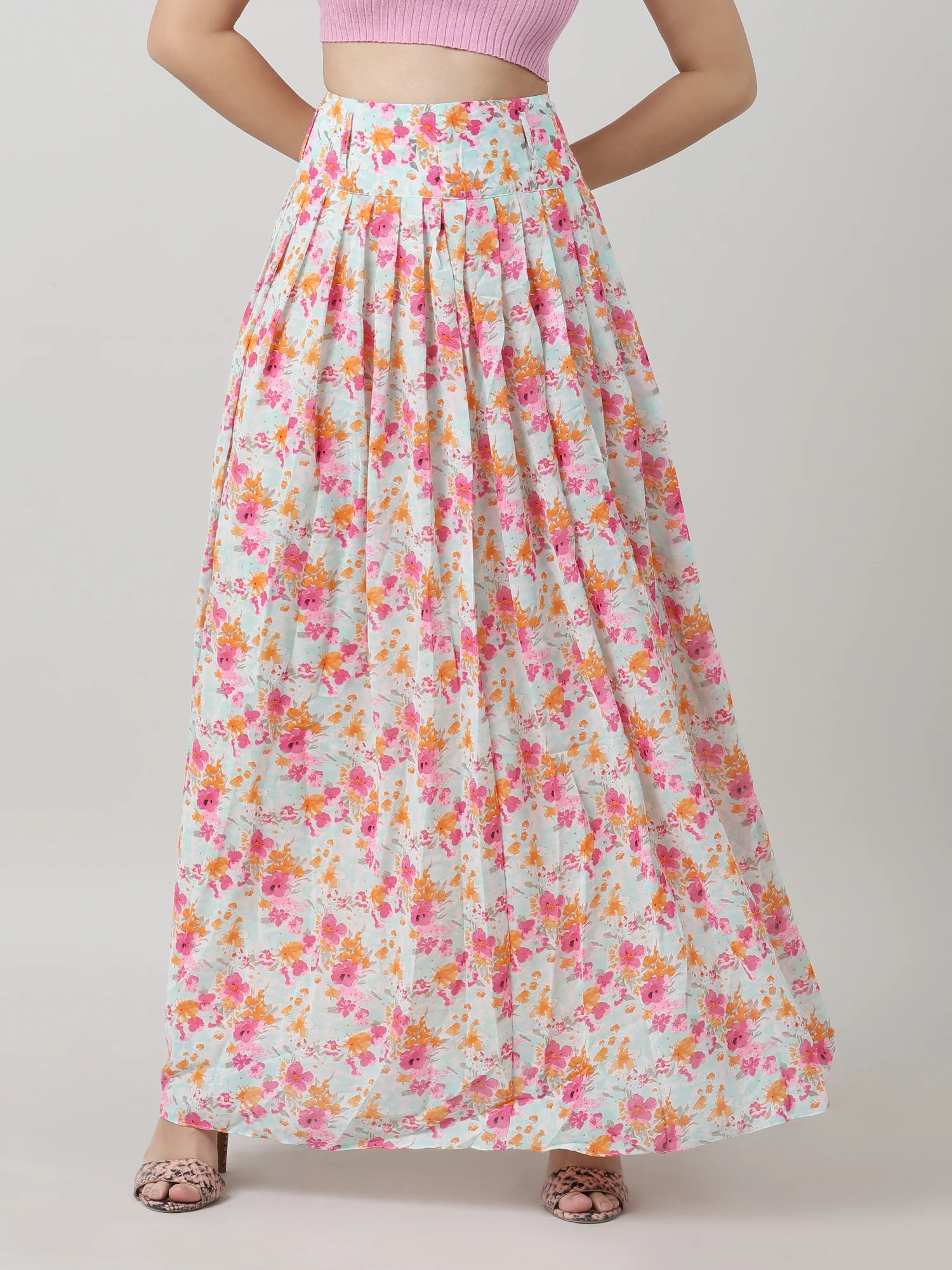 Women Floral Maxi Skirt - Image 2