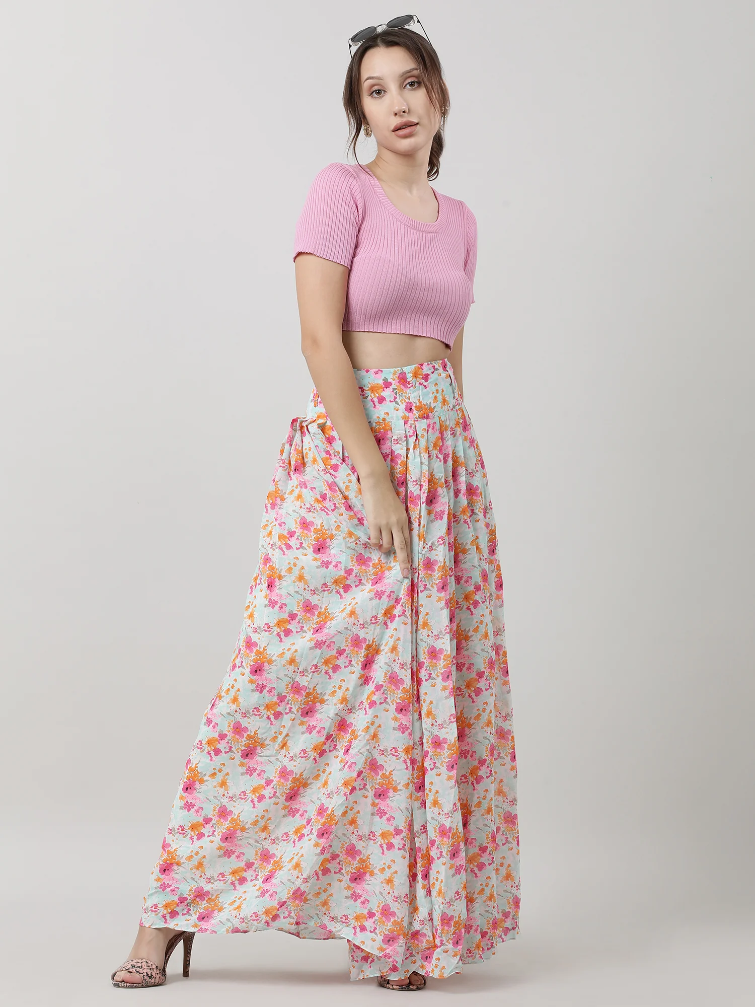 Women Floral Maxi Skirt - Image 3