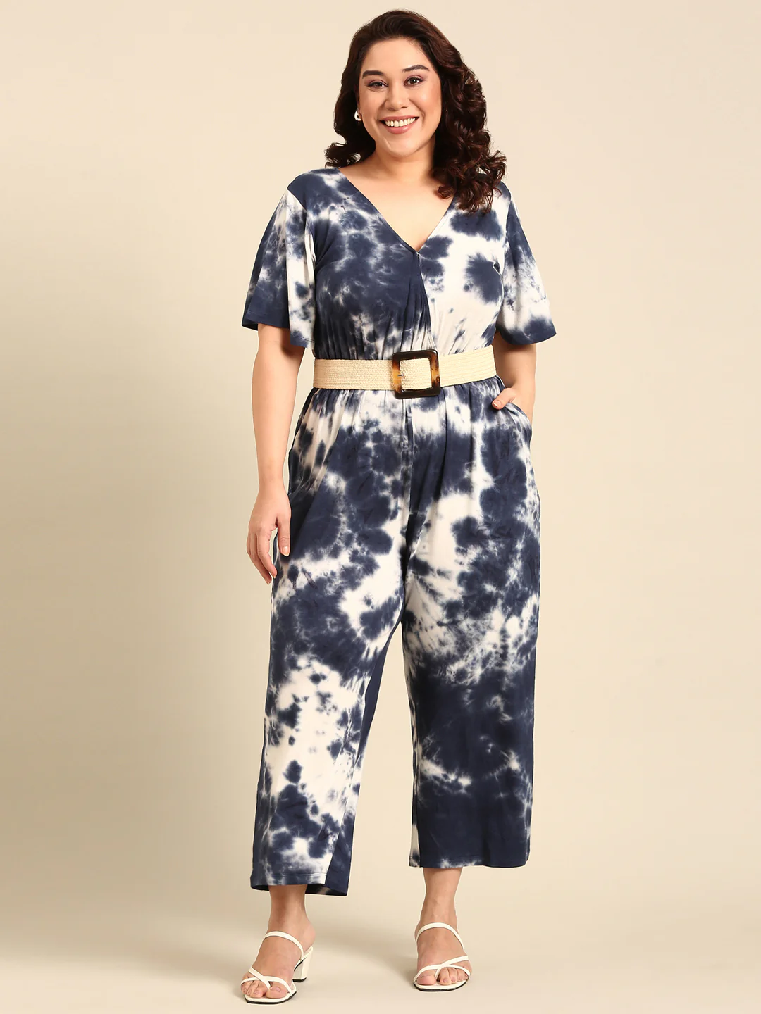Women Tie and Dye Basic Jumpsuit