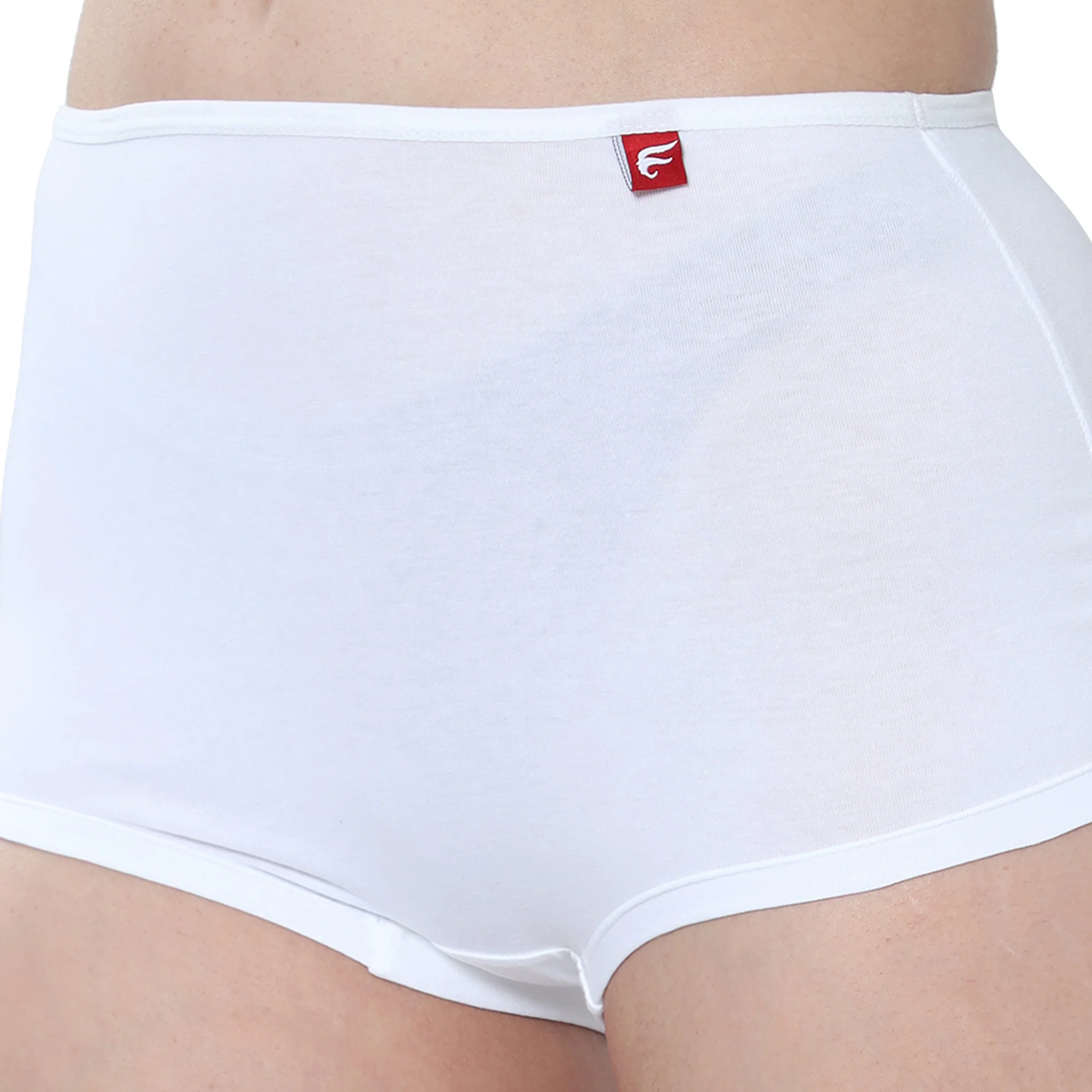 Women White Midrise Comfort Boyshorts - Image 6