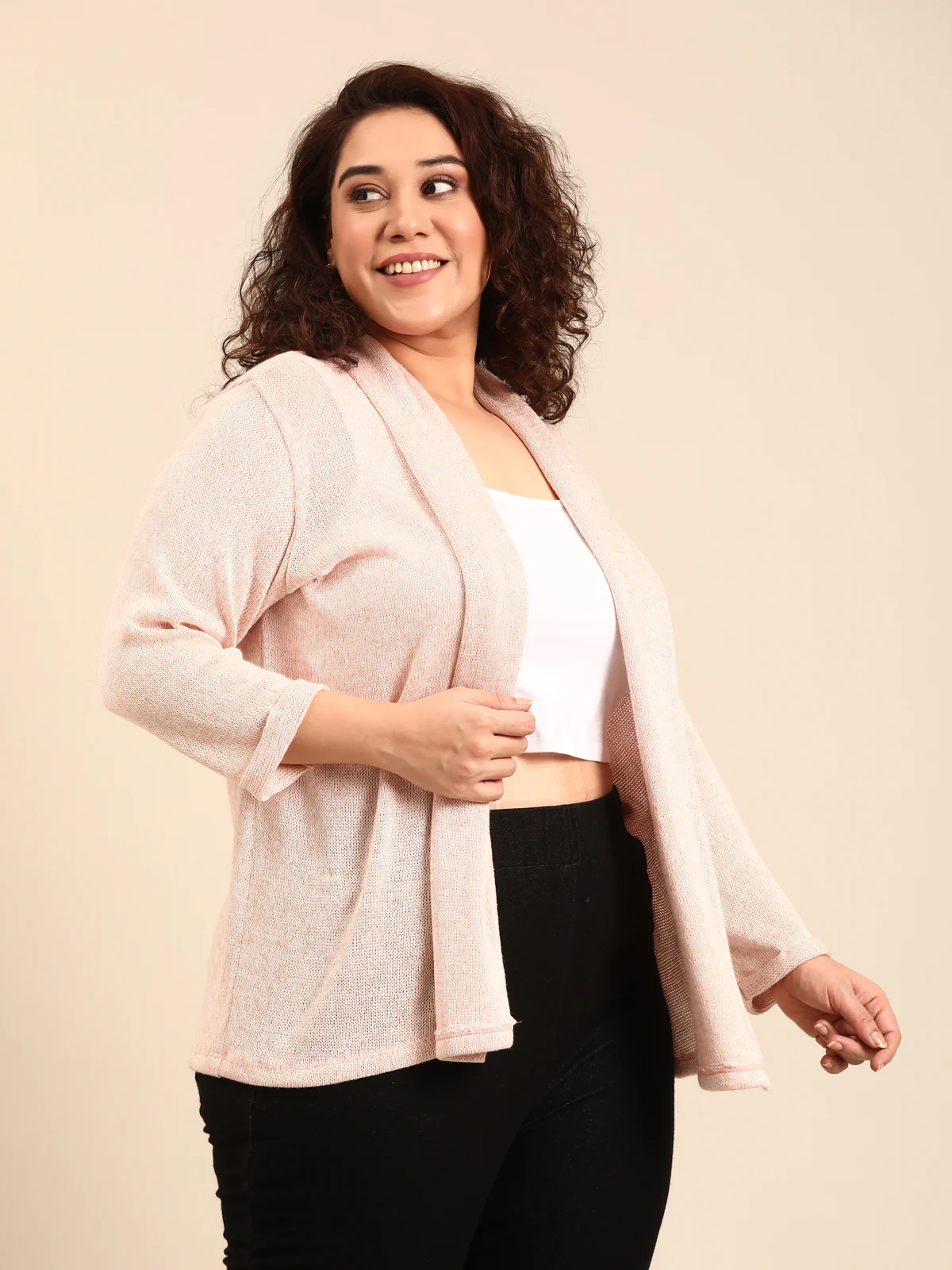 Women Woolen Pink Shurg